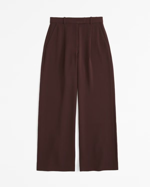 Women's A&F Harper Tailored Premium Crepe Pant | Women's Bottoms | Abercrombie.com | Abercrombie & Fitch (UK)