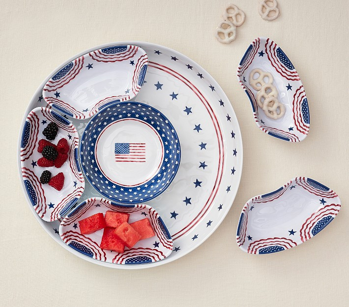 Cabana Flag Section Serve Plate | Pottery Barn Kids