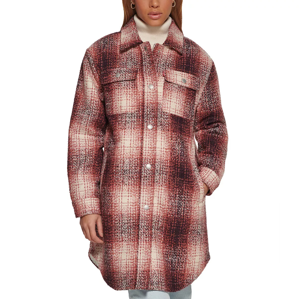 Women's Levi's® Long Plaid Shacket | Kohl's