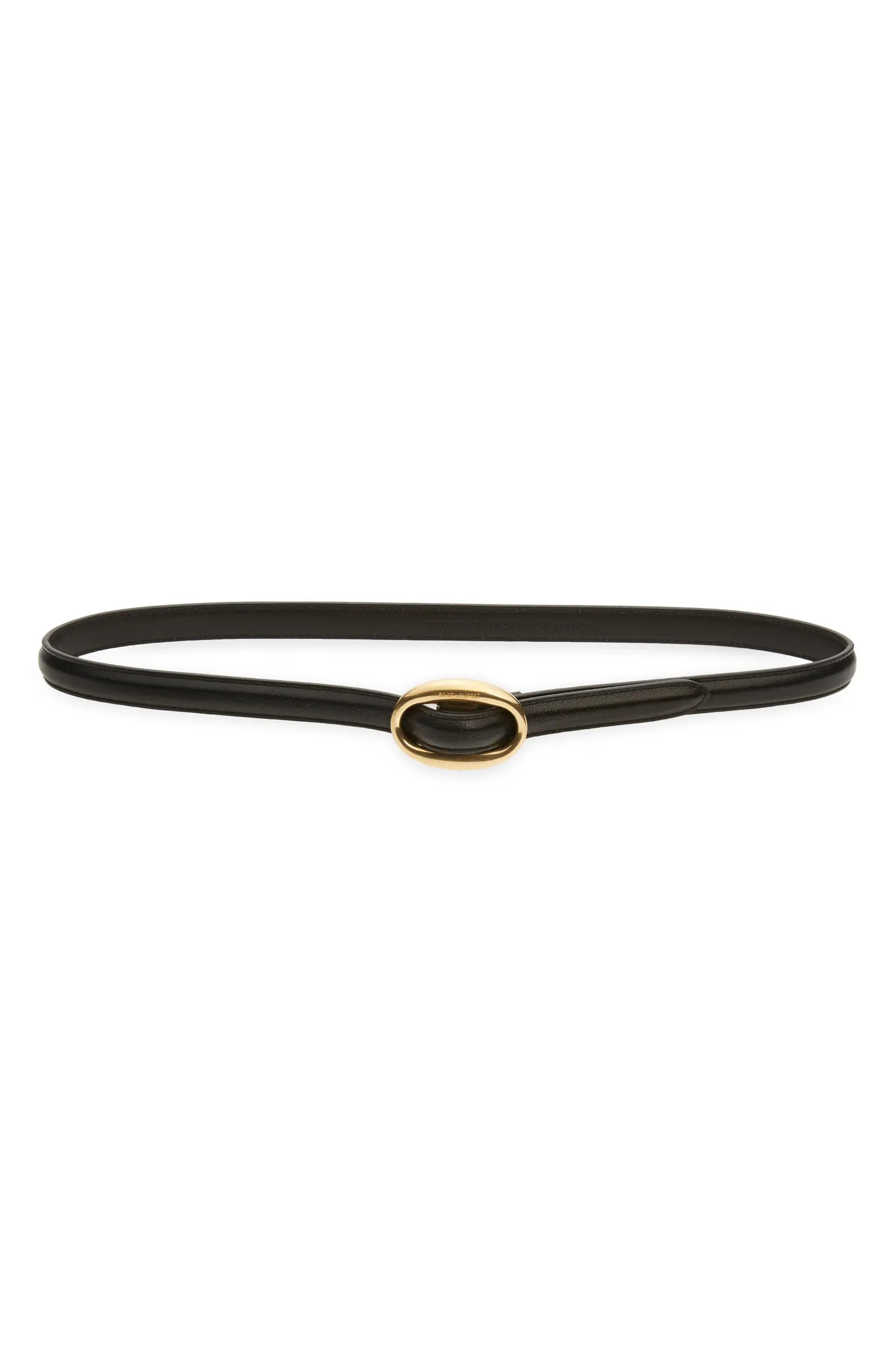 Saint Laurent Logo Buckle Leather Belt | Nordstrom | Nordstrom
