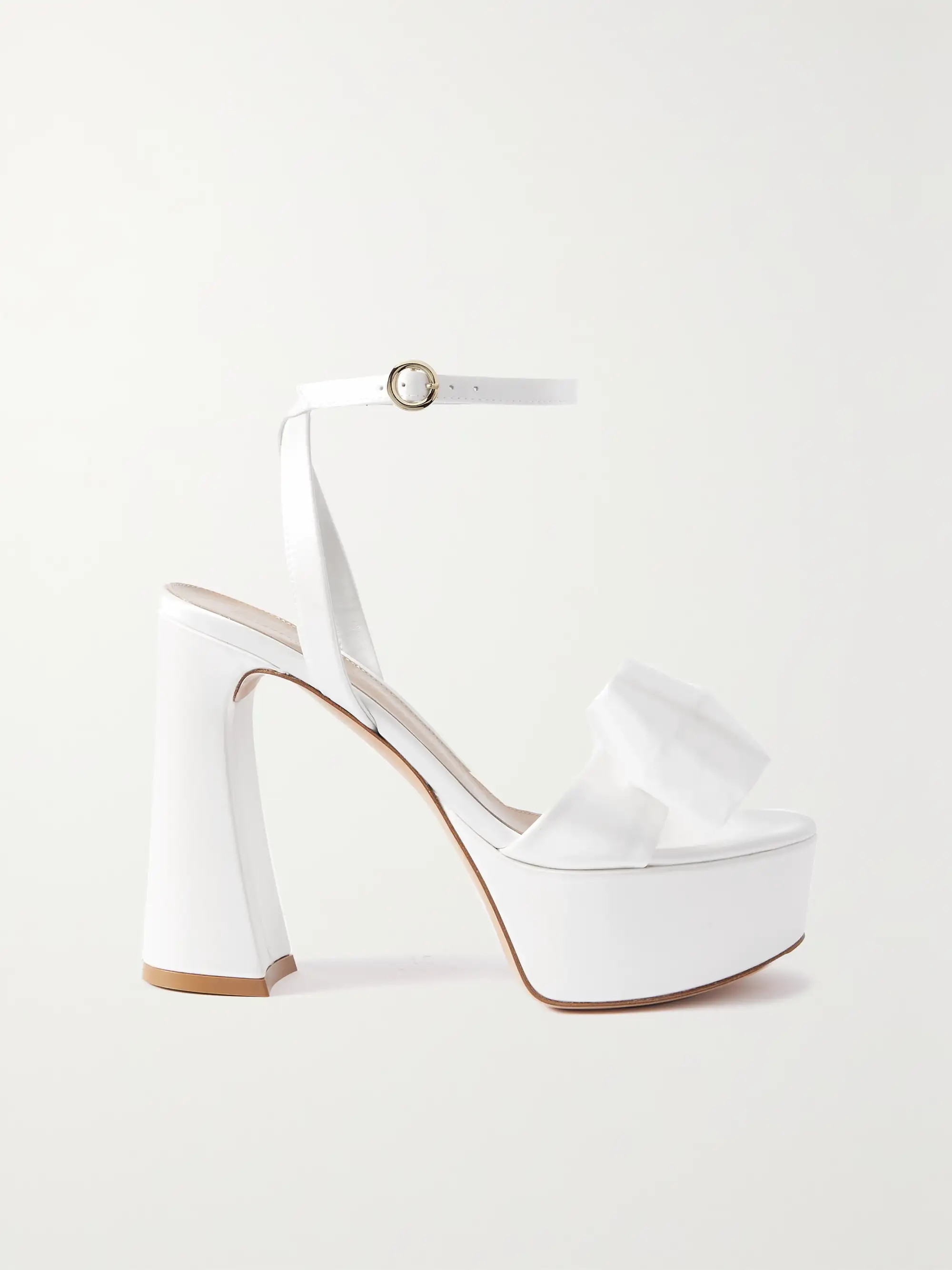 120 bow-embellished satin platform sandals | NET-A-PORTER (US)