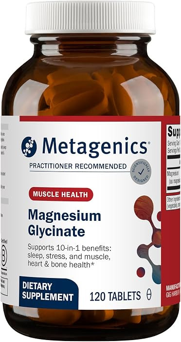 Metagenics Magnesium Glycinate, Calm & Sleep Support, 120 Tablets     Highly Absorbable Magnesium... | Amazon (US)