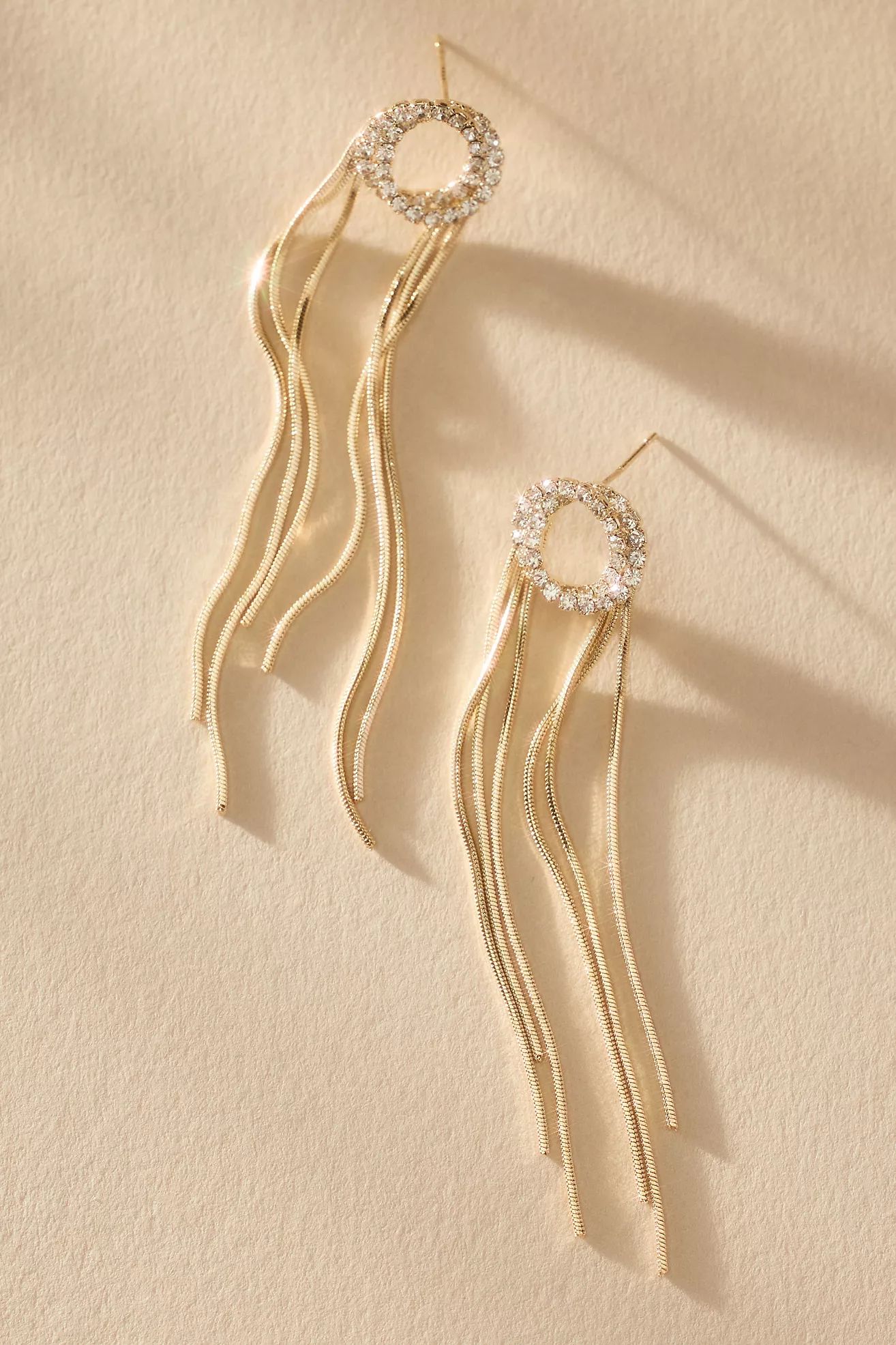 Crystal Chain Drop Earrings | Anthropologie (US)