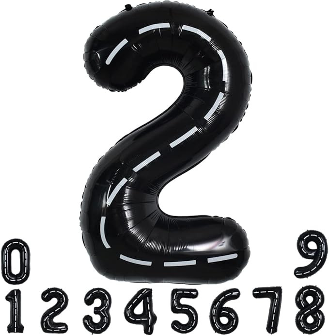 TONIFUL Race Car Black Balloons Car Birthday Party Supplies,40 Inch Giant Jumbo Helium Foil Mylar... | Amazon (US)