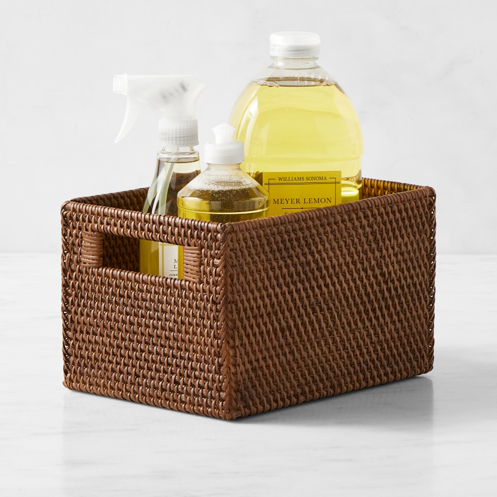 Hold Everything Rattan Cubby Pantry Baskets | Williams-Sonoma