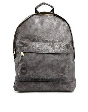 Mi Pac Backpack in Faux Python - Gray | ASOS US