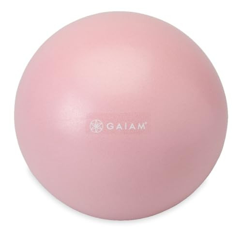 Gaiam Mini Ab Ball (Romance Rose), 8 Inch Inflatable Anti-Burst Exercise Ball for Core Strength, Pilates, Yoga, and Physical Therapy, Includes Inflation Straw, Plug & Downloadable Exercise Guide | Amazon (US)