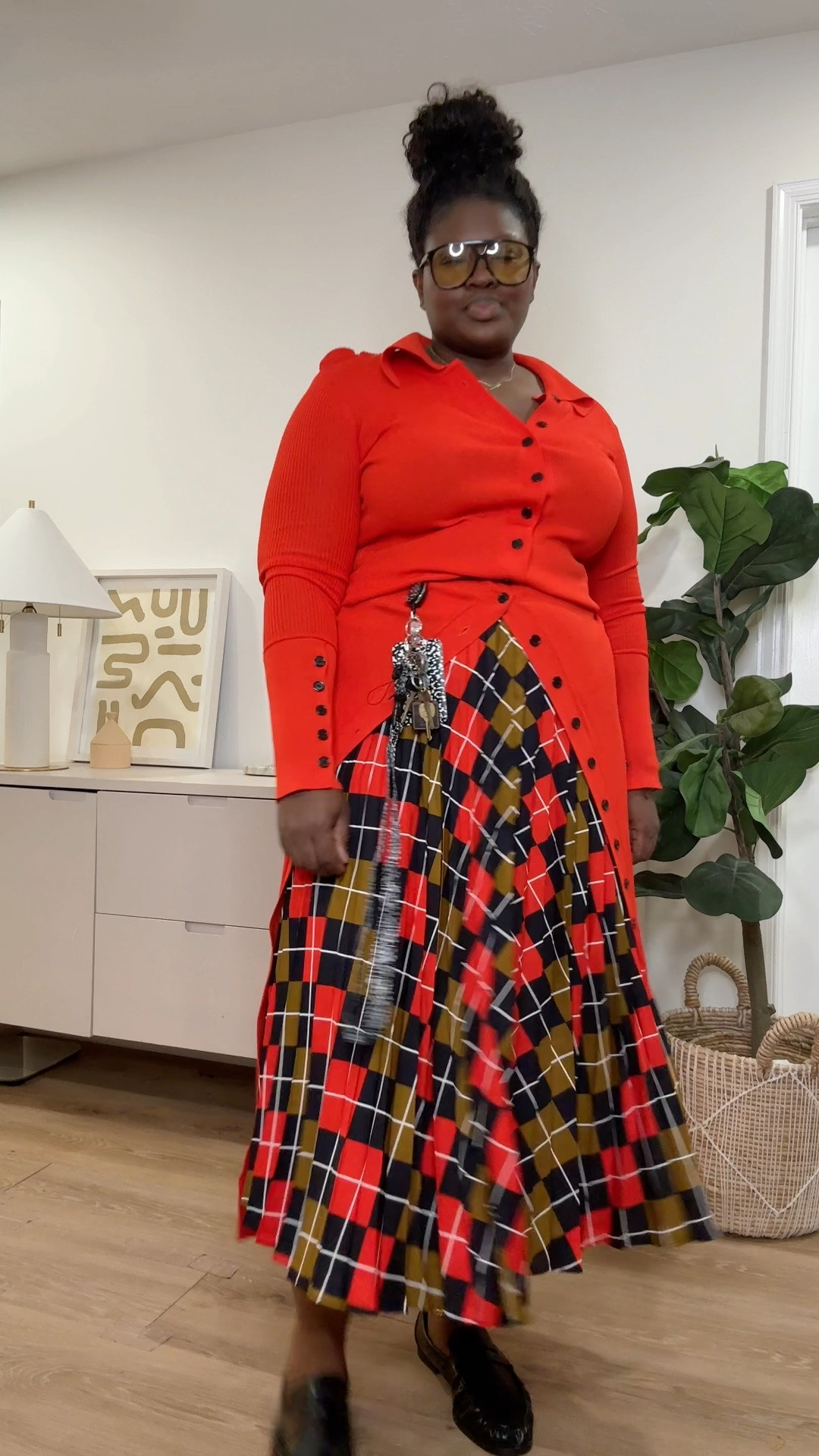 A great option for anyone searching for a unique fall outfit that can transition from daytime events to evening gatherings.   festive outfit ideas, red outfit inspiration, plaid maxi skirt, fall wardrobe essentials, chic fall looks, plus size style

#LTKootd #LTKMidsize #LTKSeasonal
