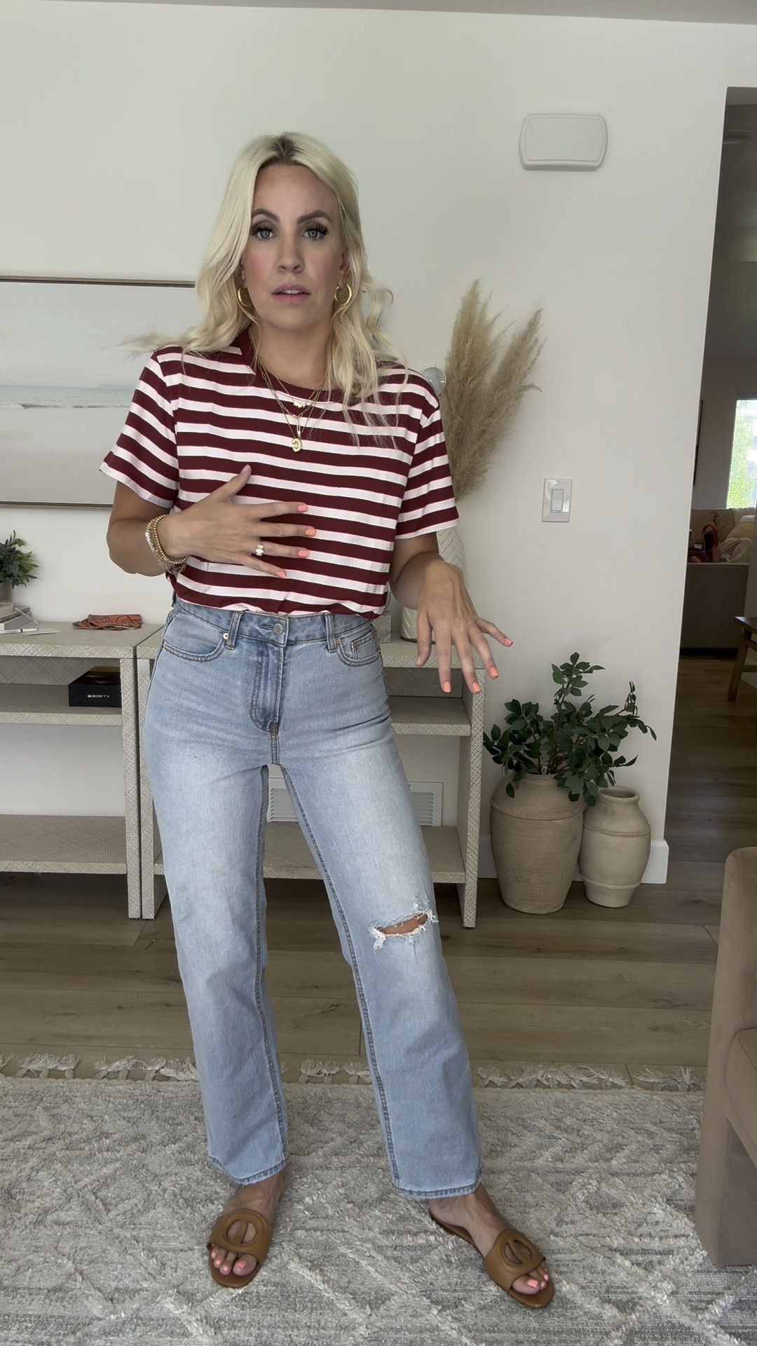 Free Assembly came out with this striped tee shirt and it is a good one! I love it tucked into a pair of denim jeans! It comes in tons of colors! 

#LTKFindsUnder100 #LTKFindsUnder50 #LTKStyleTip