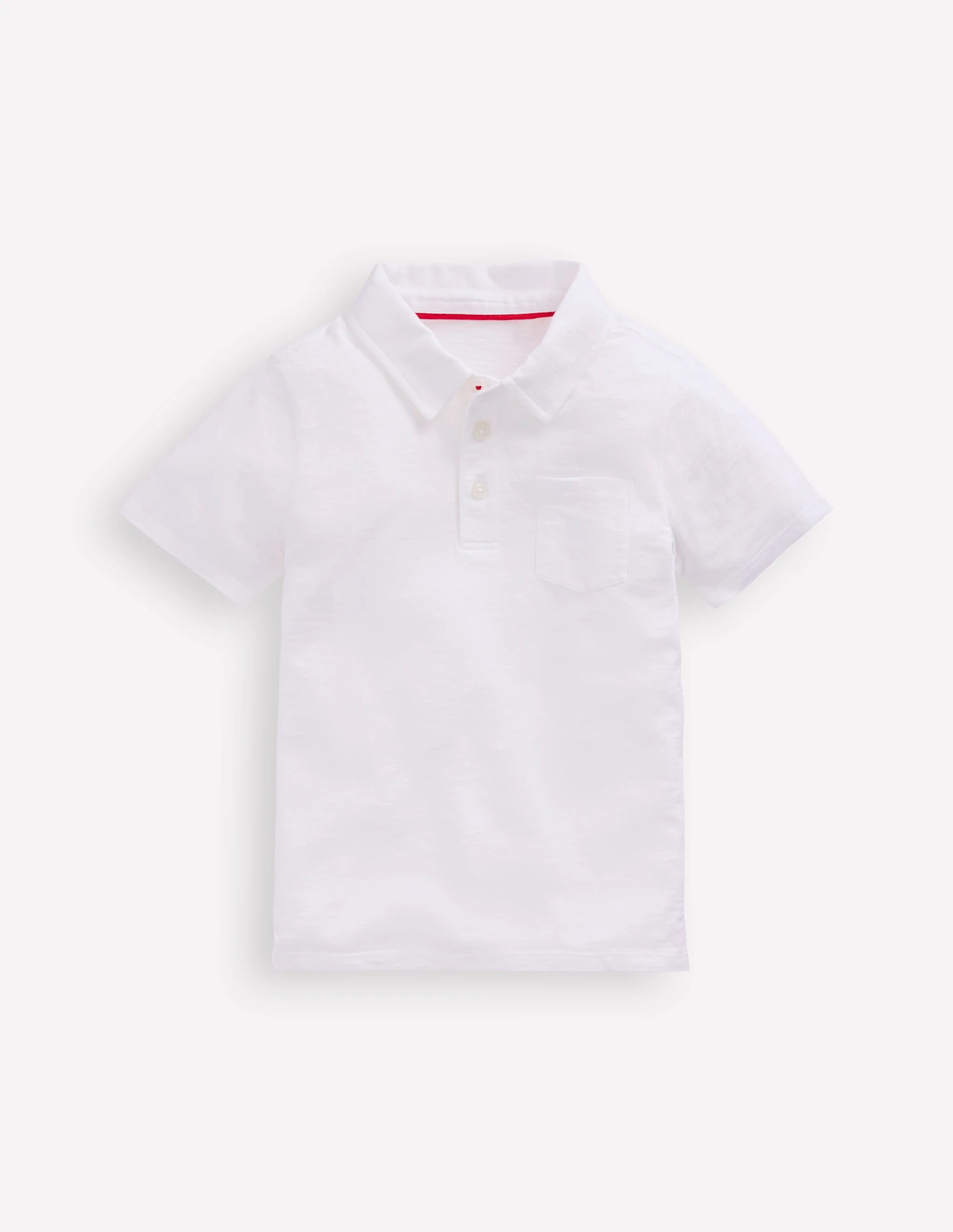 Slub Polo Shirt-White | Boden (US)