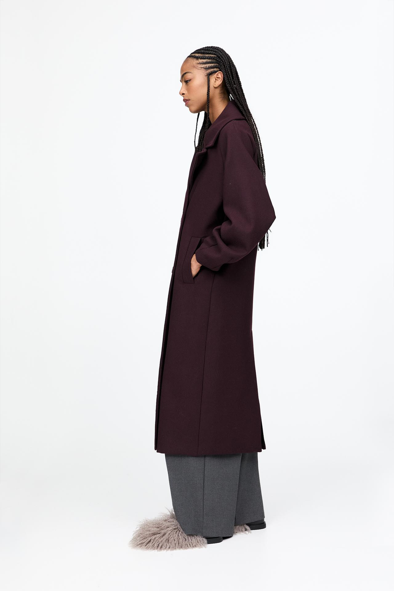 Long wool blend coat | PULL and BEAR UK