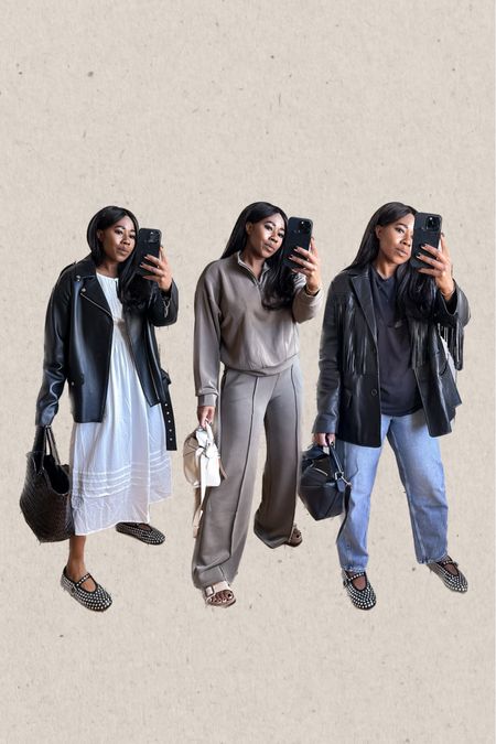 Weekly outfits , weekend outfits, Allsaints , french connection, my Theresa, ballet flats, spring looks, spring style , spring outfits, woman fashion, spring outfit ideas , blue denim outfits, white dress , leather jacket , size 12 style , whistles 

#LTKstyletip #LTKeurope