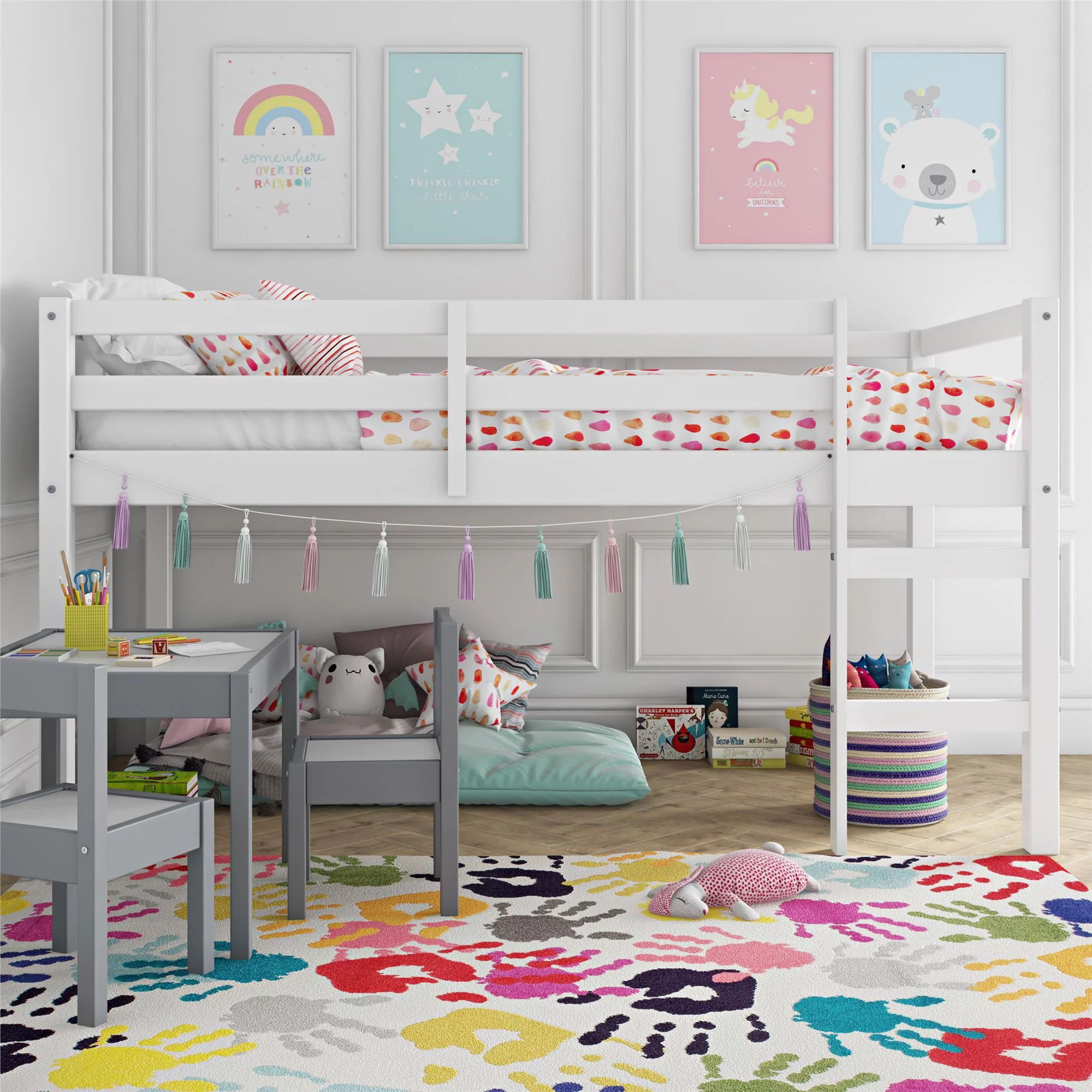 DHP Benson Junior Twin Loft Bed, White | Walmart (US)