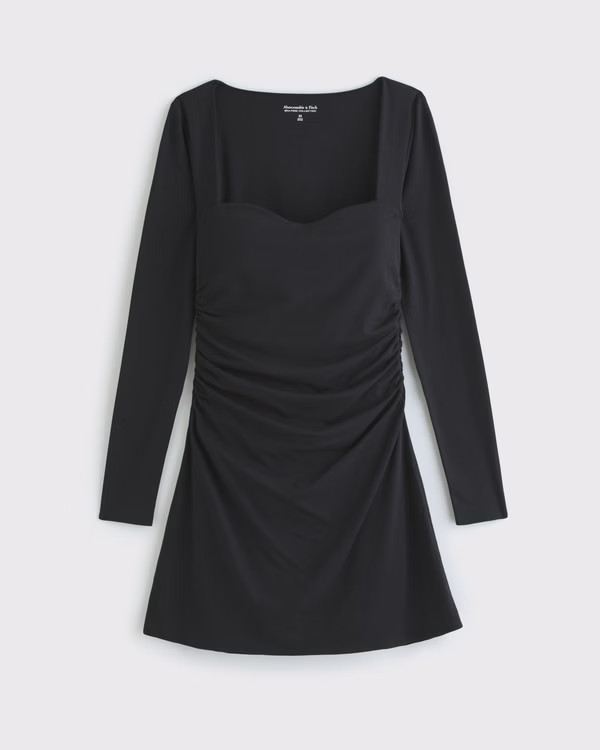 Long-Sleeve Sweetheart Mini Dress | Abercrombie & Fitch (UK)