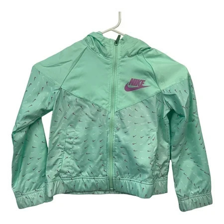 Nike Windrunner Big Kids Girls Teal Full-Zip Windbreaker Jacket (DM8234-379) (X-Small) | Walmart (US)