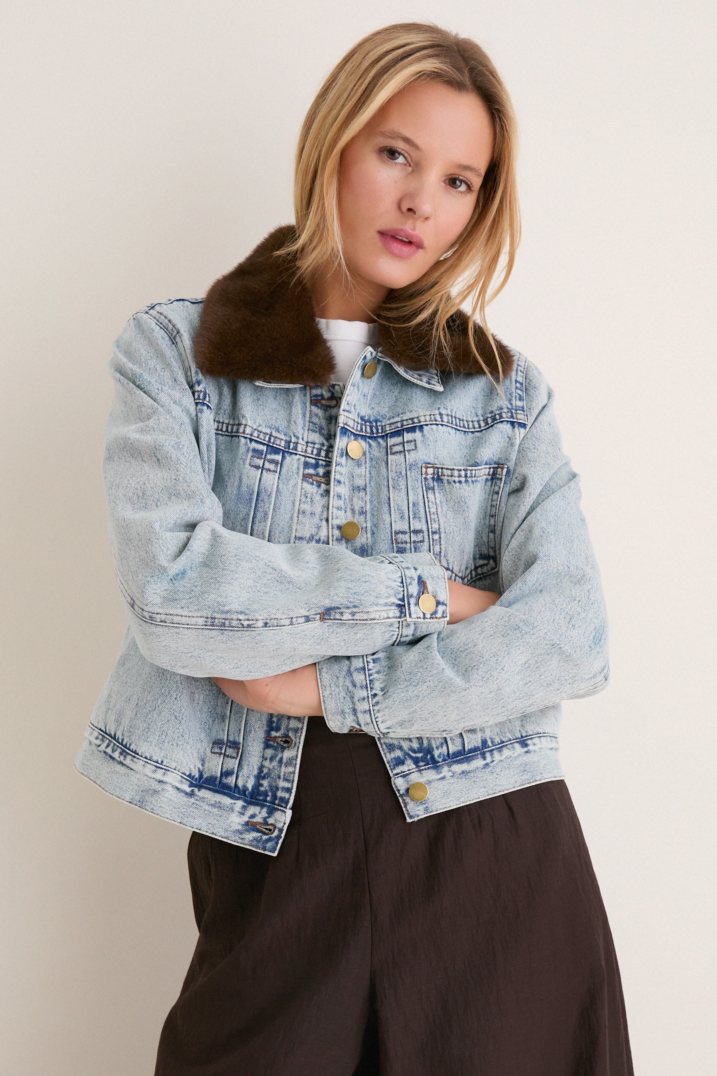 Fur Collar Sherwood Denim Jacket | Tuckernuck (US)