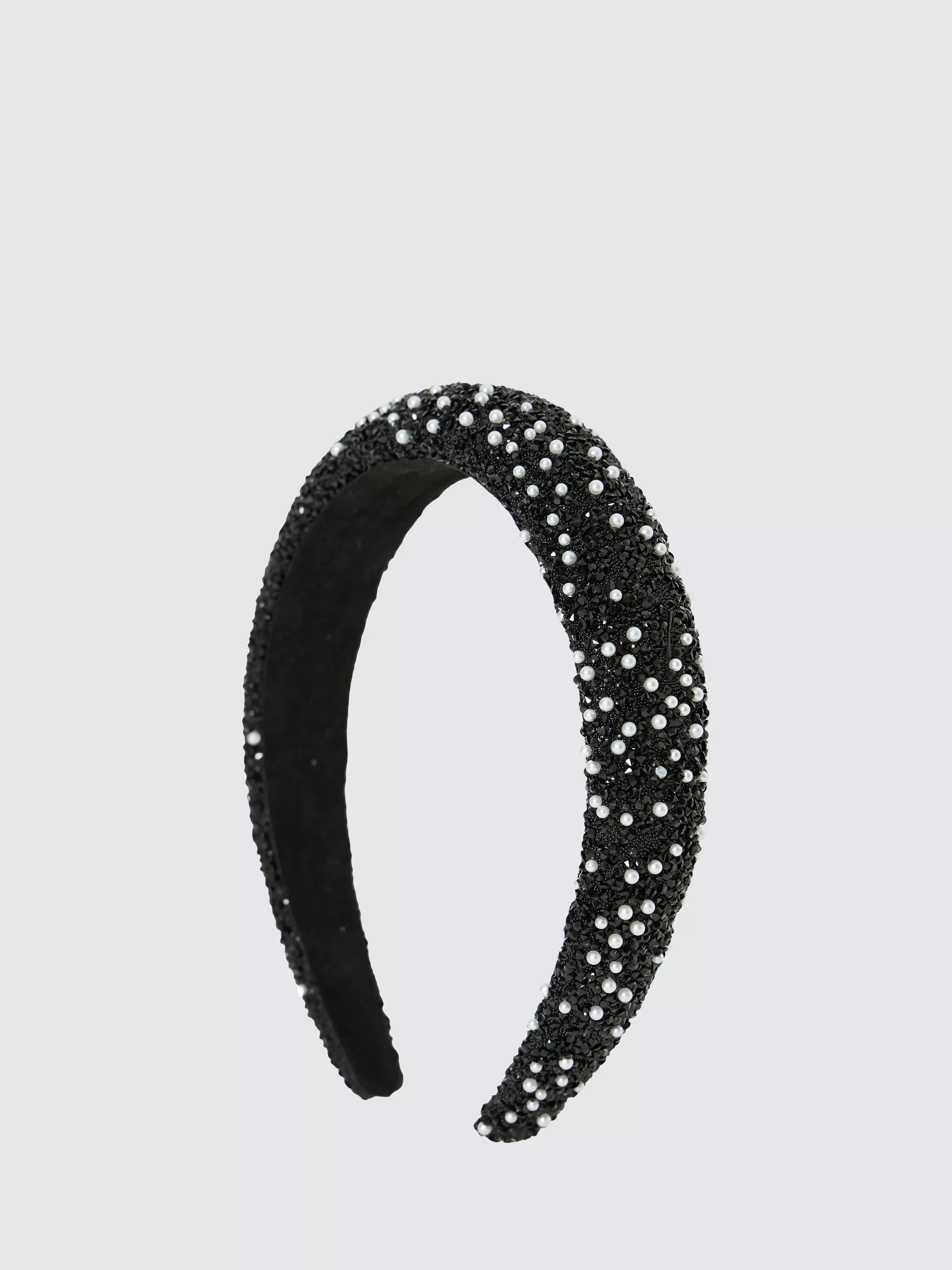ICHI Carly Embellished Headband, Black | John Lewis (UK)