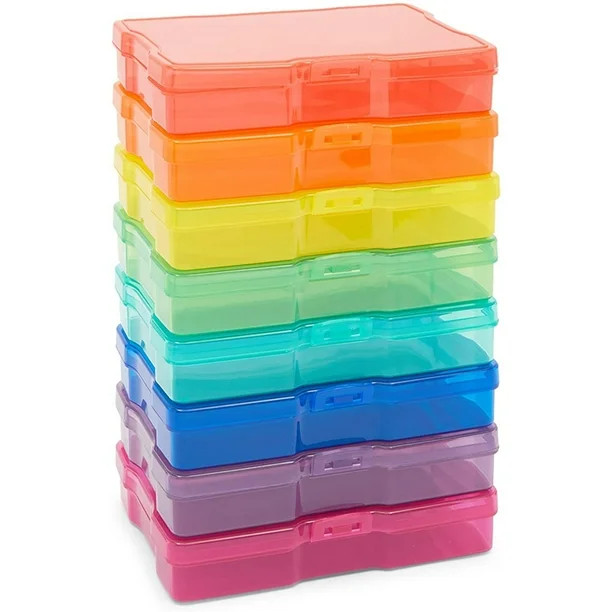 17 Pcs Plastic Photo Storage Box Organizer Container for 4x6 in Picture, 16 Inner Cases | Walmart (US)