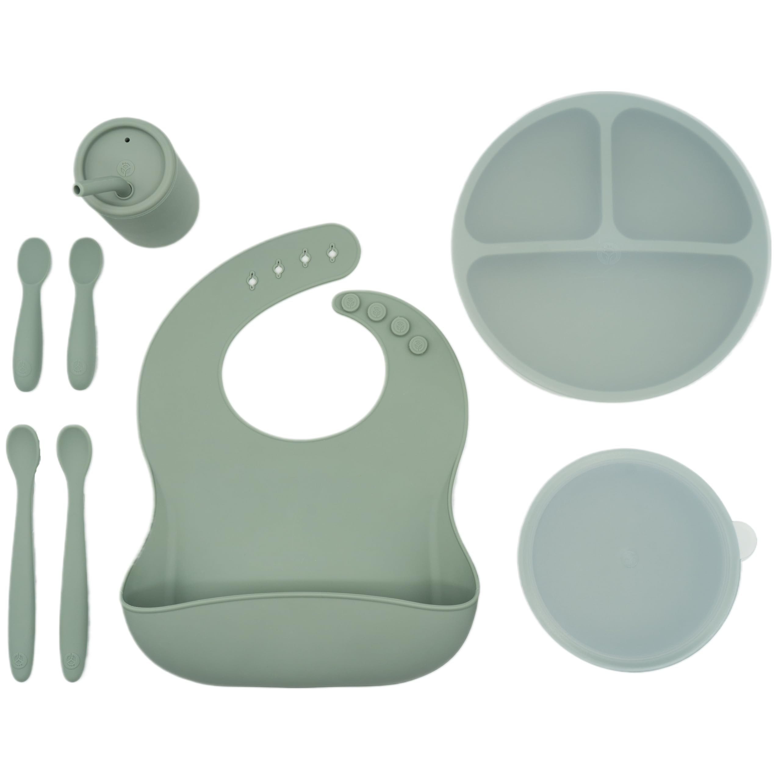 WeeSprout Baby Led Weaning Bundle, Silicone Suction Bowl, Spoons, Bib & Cup, Develops Self Feedin... | Amazon (US)