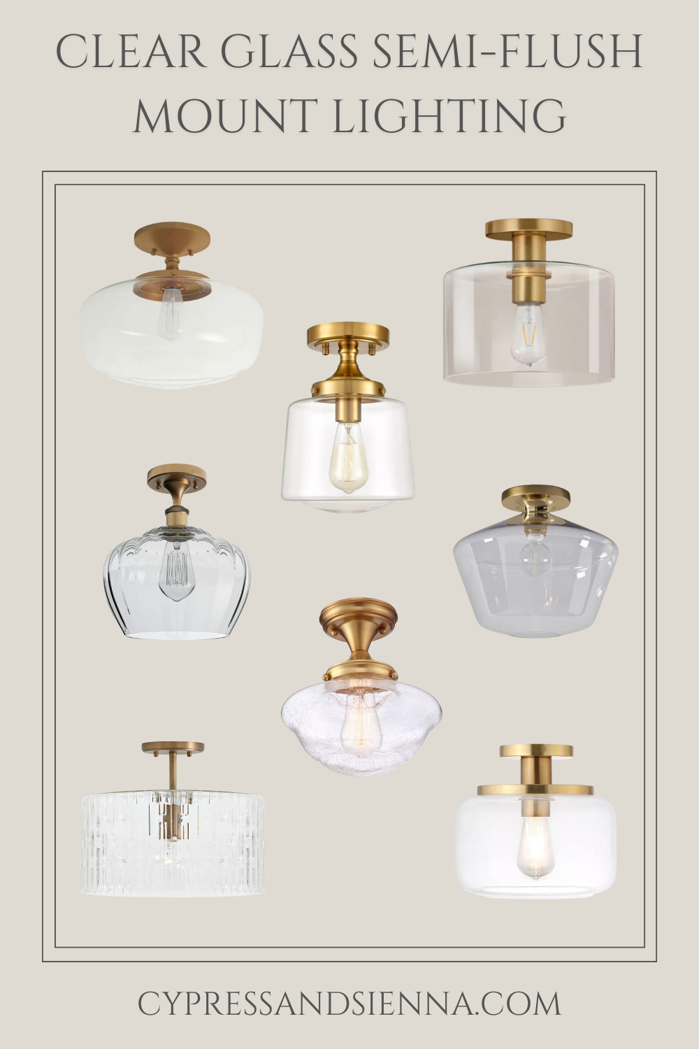 Clear Glass Semi-Flush Mount Lighting Options 

 #LTKHome #LTKFindsUnder50 #LTKFindsUnder100