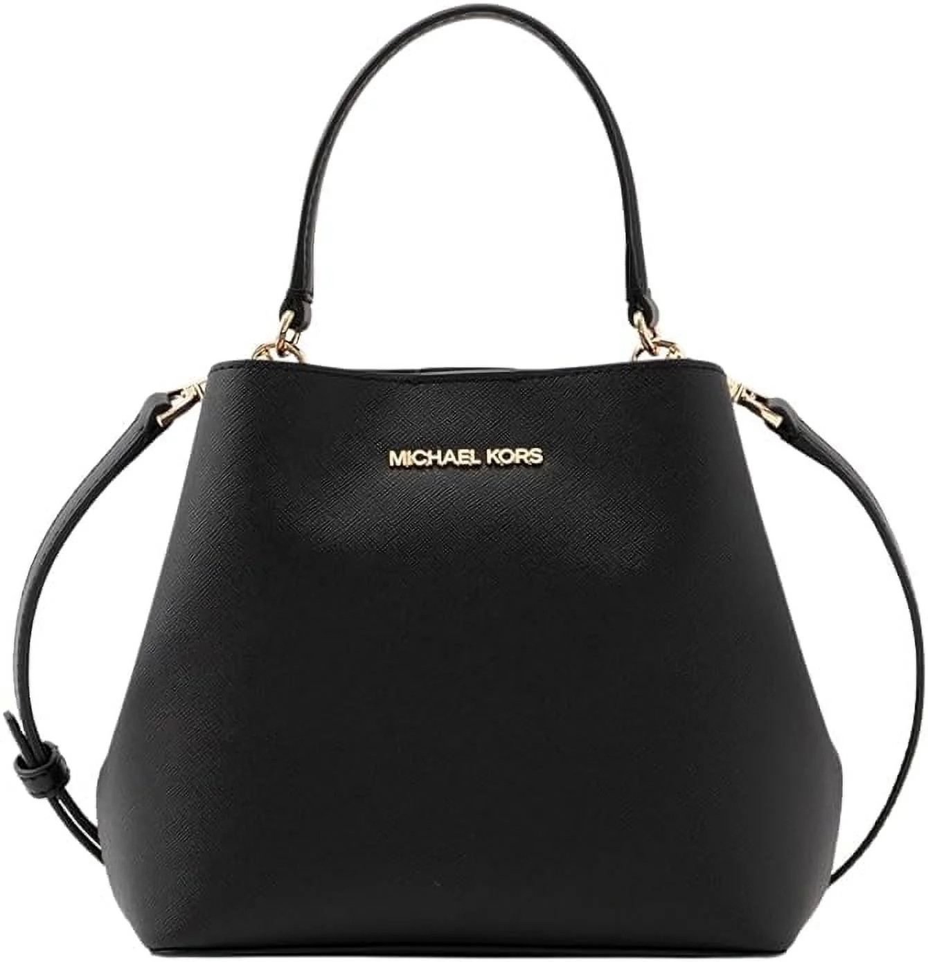 MICHAEL KORS 354G3FS2I PRATT BLACK WITH GOLD HARDWARE WOMENS SHOULDER BAG | Walmart (US)