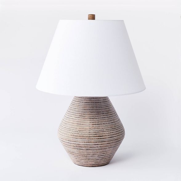 Assembled Resin Table Lamp Tan - Threshold&#8482; designed with Studio McGee | Target