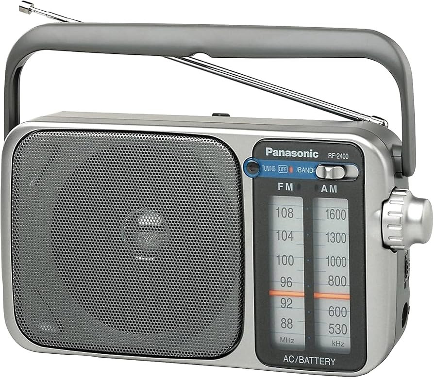 Panasonic Portable AM / FM Radio, Battery Operated Analog Radio, AC Powered, Silver (RF-2400D) | Amazon (US)