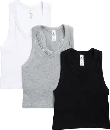 3-Pack Seamless Crop Tanks | Nordstrom Rack