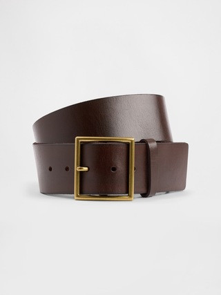 Leather Square-Buckle Belt | Gap (US)