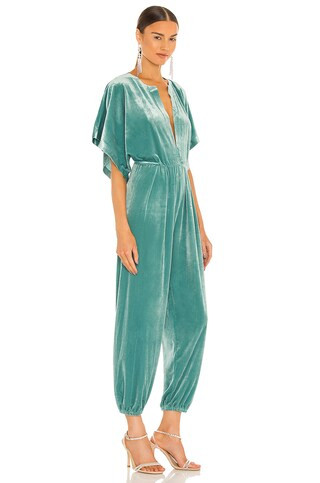 Norma Kamali Rectangle Jog Jumpsuit in Vintage Mint from Revolve.com | Revolve Clothing (Global)