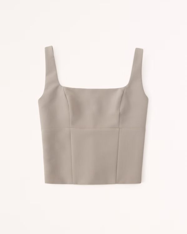 Women's Tailored Squareneck Set Top | Women's Tops | Abercrombie.com | Abercrombie & Fitch (US)