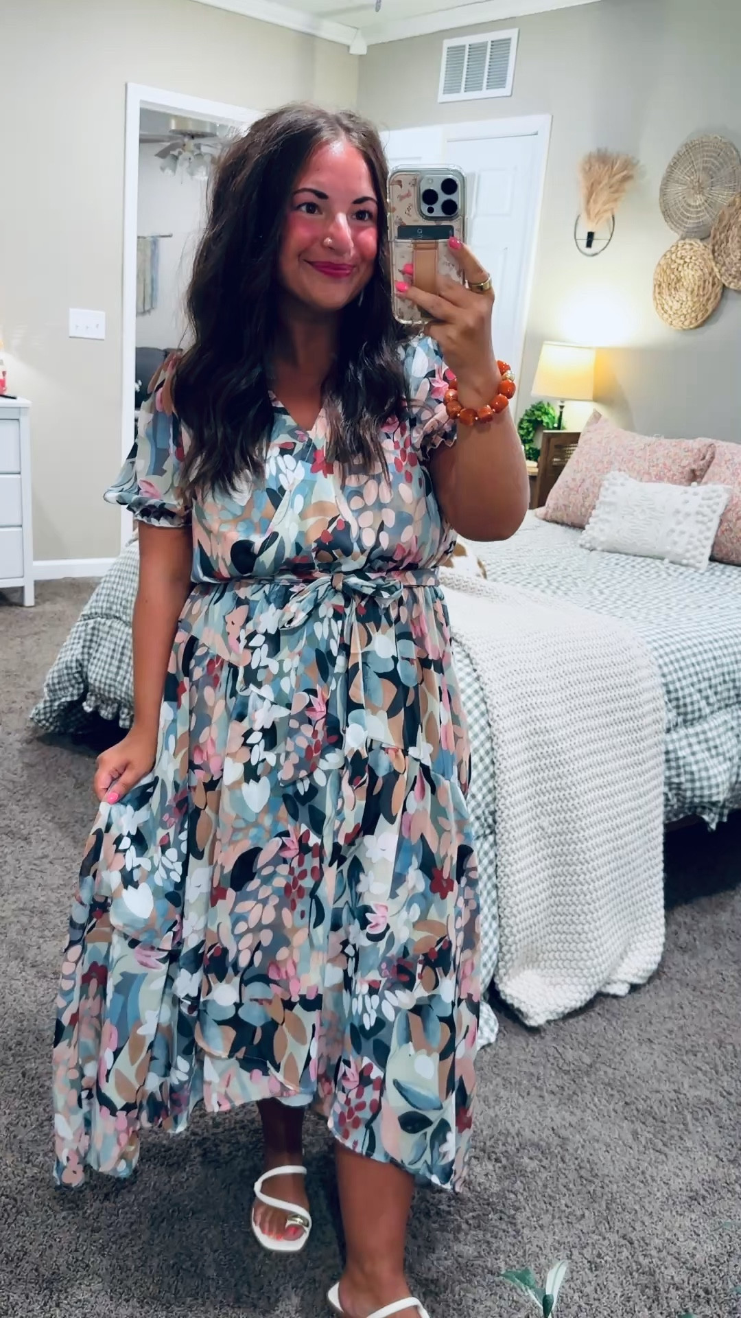 The kind of dress that makes getting ready effortless. 💐 This floral maxi from Amazon is feminine, comfortable, and has the prettiest flow. Dress it up with wedges or keep it casual with sandals!

sandals: fit a tad oversized // wearing a 5
dress: fits true to size // wearing a large 

 #LTKootd #LTKMidsize #LTKWorkwear
