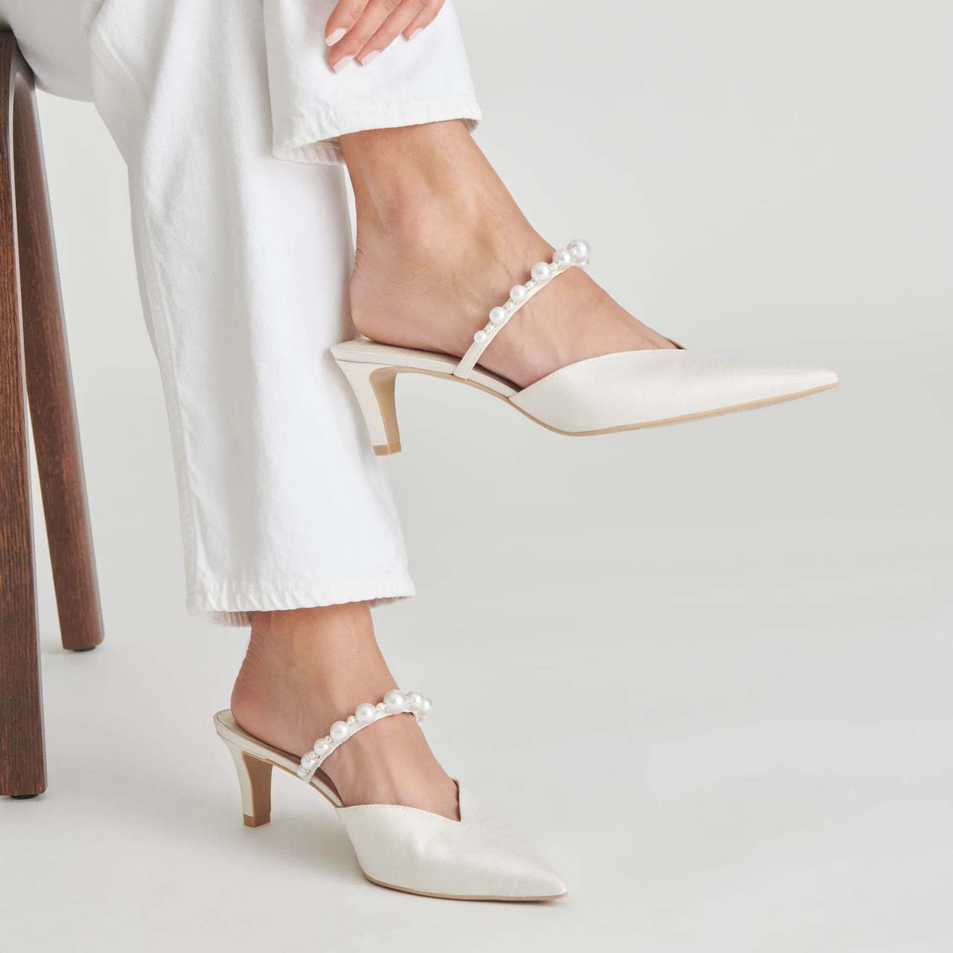 Kanika Pearl Mid Heels | DolceVita.com