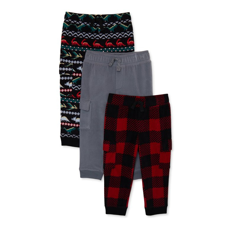 Garanimals Baby and Toddler Boy Microfleece Cargo Jogger Pants, 3-Pack, Sizes 12M–5T - Walmart.... | Walmart (US)