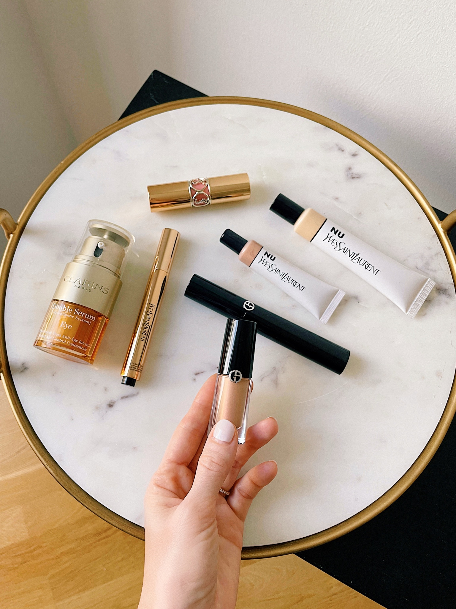 Armani eye tint shadow (11).
Armani mascara.
Clarins eye serum.
YSL NU tint (light and amazing).
YSL touche eclat (2). On Sale! 🏷️
YSL lipstick.  Love each of these 🤎
I also linked the eye cream from Kiehls that I alternate with.

#LTKbeauty #LTKunder100 #LTKsalealert
