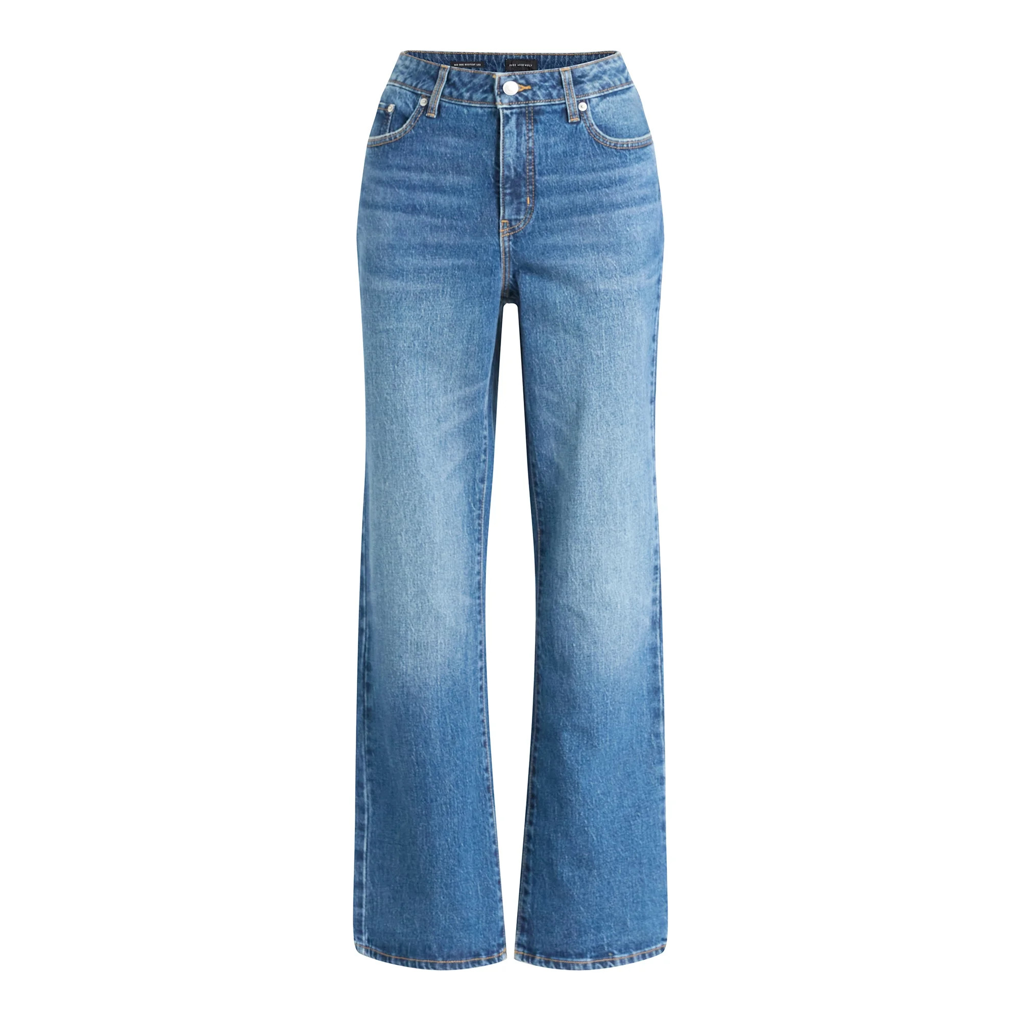 Free Assembly Women's Mid Rise Full Length Bootcut Jeans, 32" Inseam, Sizes 0-20 - Walmart.com | Walmart (US)
