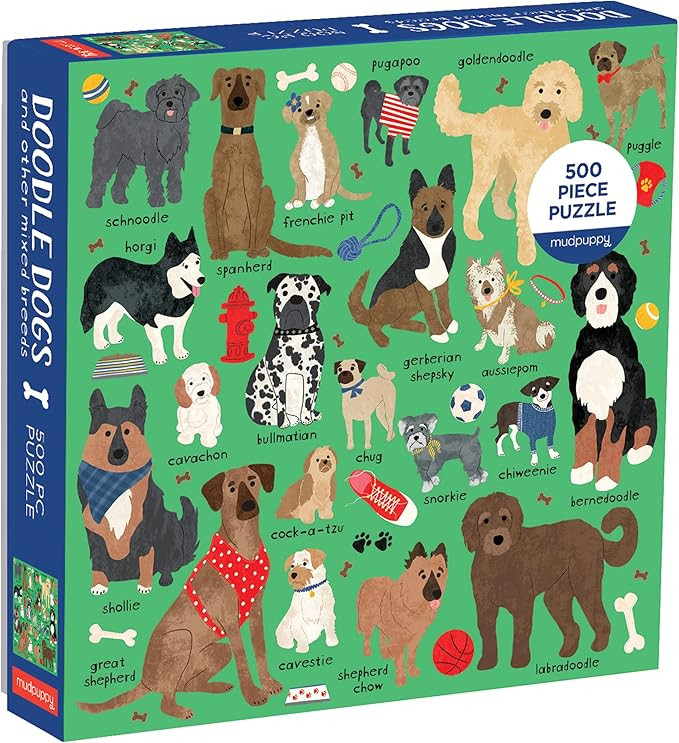 Doodle Dog And Other Mixed Breeds 500 Piece Family Puzzle | Amazon (US)