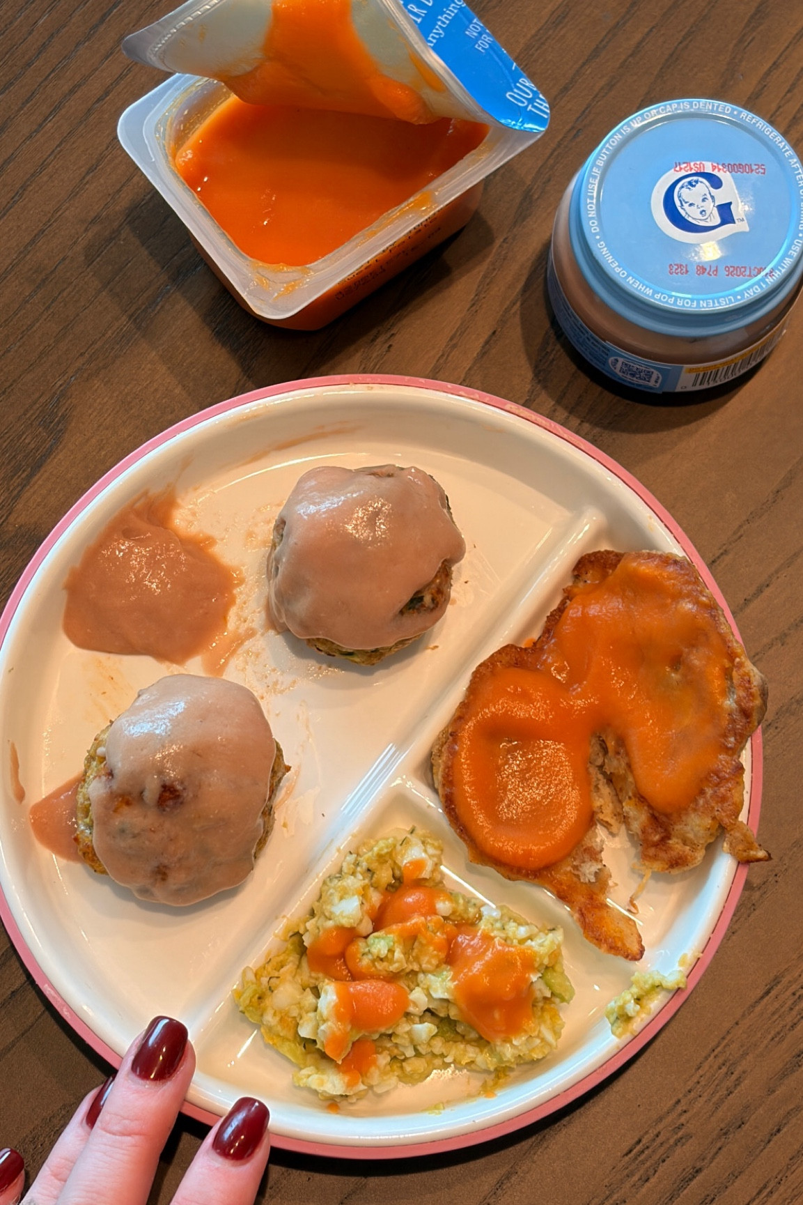 #ad Mmmm poppy loved this dinner! Always adding purées to her meals! @target #targetpartner #target @gerber