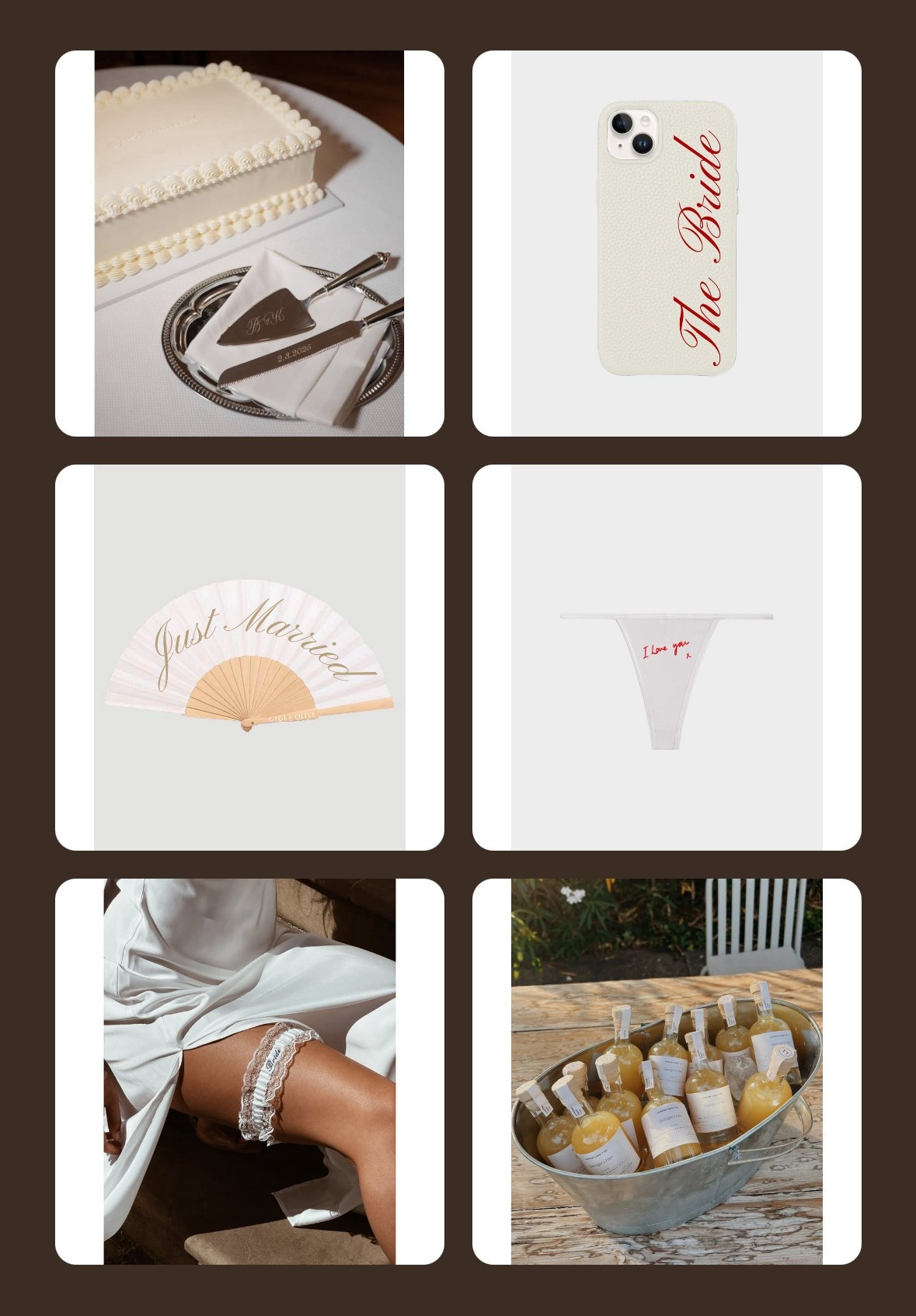 gigi & olive 

i’m loving these bridal bits from gigi & love. so many cute bridal accessories and wedding personalised items that would just add the perfect touch to your wedding day! #gifts #bride #2025bride #personalised

#LTKwedding #LTKeurope #LTKsummer