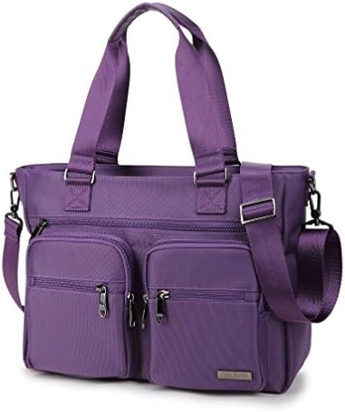 Crest Design Water Repellent Nylon Shoulder Bag Handbag Tablet Laptop Tote as Travel Work and Sch... | Amazon (US)