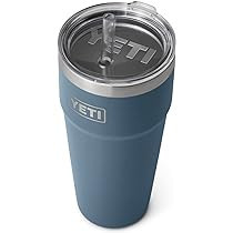 YETI Rambler 26 oz Straw Cup, Vacuum Insulated, Stainless Steel with Straw Lid, Nordic Blue | Amazon (US)