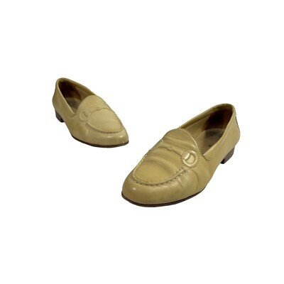 Gucci Women's White Ivory Nappa Agnello Mocassino Pelle Shoes Sz 6B | eBay US