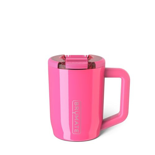 BrüMate Müv - 15oz 100% Leak Proof Insulated Coffee Mug with Handle & Lid - Stainless Steel Coffee Travel Mug - Double Walled Coffee Cup (Neon Pink) | Amazon (US)