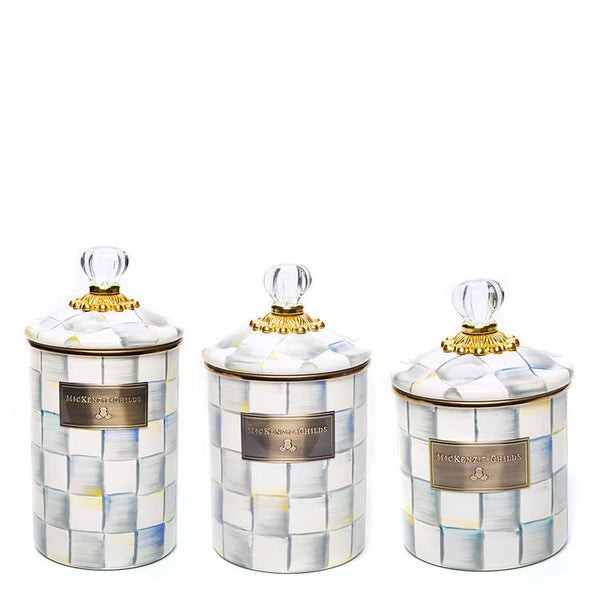 MacKenzie-Childs Sterling Check Canisters | MacKenzie-Childs