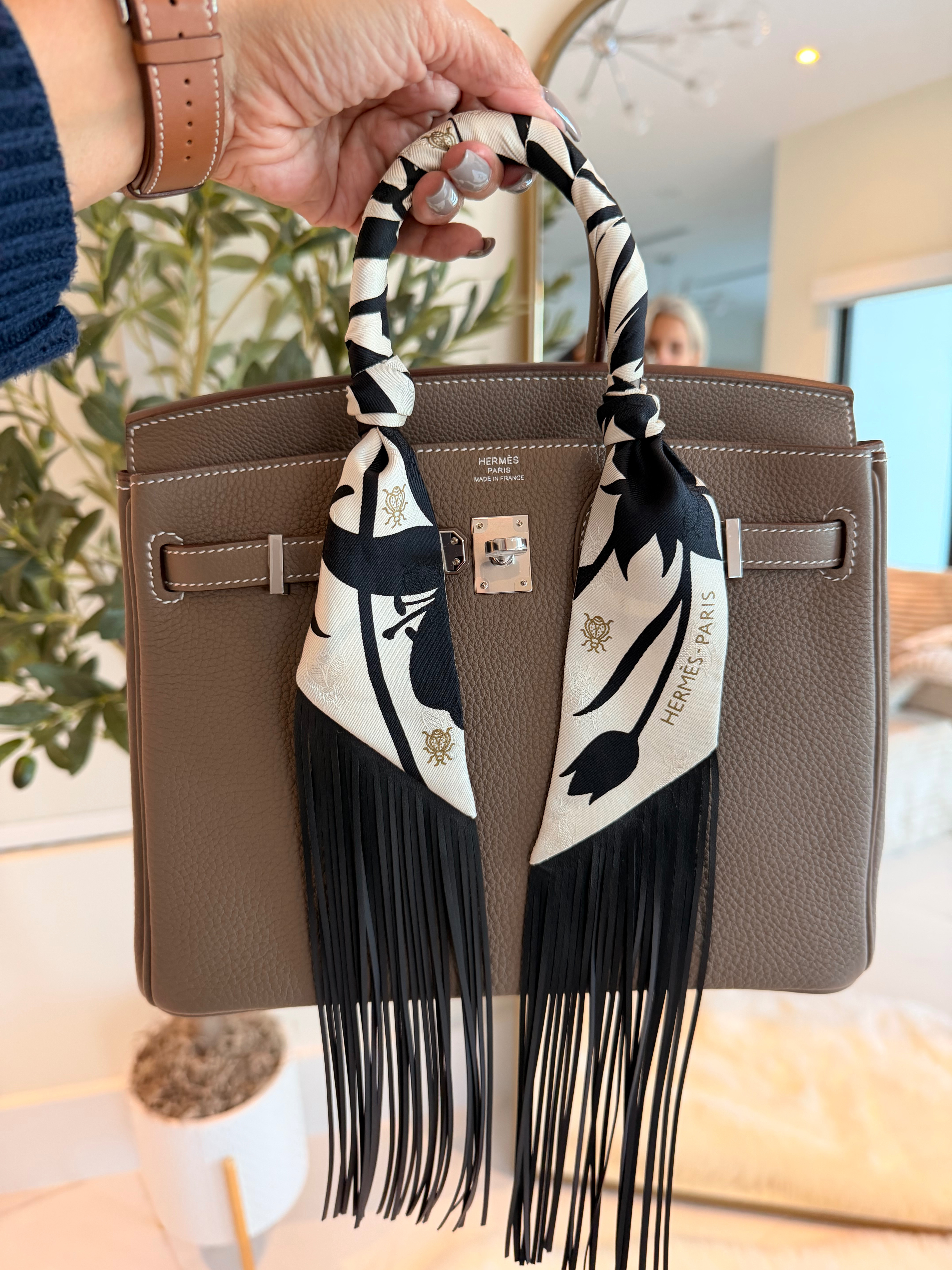 Hermes Twilly Fringe is very hard to get but Fashionphile has many colors and prints. #fashionphilepartner #fashionphilefinds  

 #LTKSeasonal