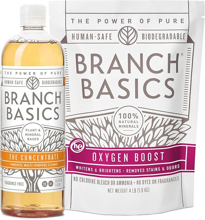 Branch Basics Concentrate + Oxygen Boost REFILL: Stain Remover and All Purpose Cleaner Duo | Blea... | Amazon (US)