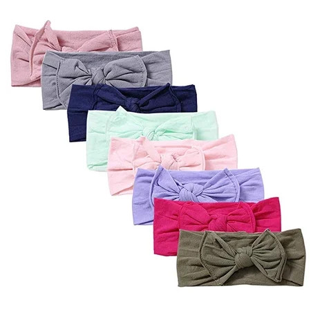 Coolmade Baby Nylon Headbands Hairbands Hair Bow Elastics for Baby Girls Newborn Infant Toddlers Kid | Walmart (US)