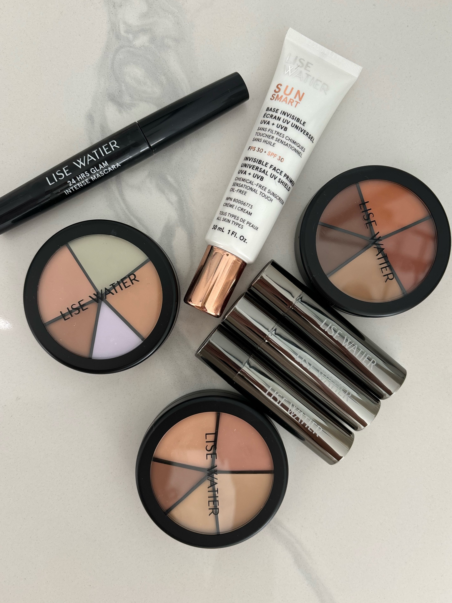 Watier’s iconic essentials🫶🏼 

Starting off strong with the Sun Smart Universal UV Shield SPF 30. This face primer provides the perfect base for a natural and smooth makeup application while protecting your skin from the suns UVA + UVB rays with SPF 30☀️

Their Portfolio Professional Correctors are so fun to use and provide an easy and effortless experience for color correcting, contouring and concealing.

The 24 HRS Glam Intense Mascara keeps your lashes looking perfect all day while nourishing them with argan oil and resisting water, sweat and humidity.

Let’s not forget about the Rouge Fondant Suprême lipsticks. Not only are the shades absolutely stunning, but these lipsticks are also enriched with Labrador Tea extract, giving your lips a radiant and silky finish💄

#LTKbeauty #LTKcanada