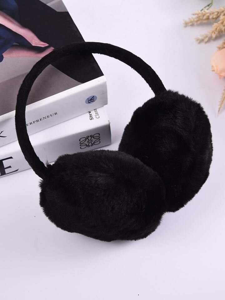 1PC Unisex Solid Color Earmuffs - Soft Plush Ear Warmer, Foldable Ear Muffs, Comfortable Coldproo... | SHEIN