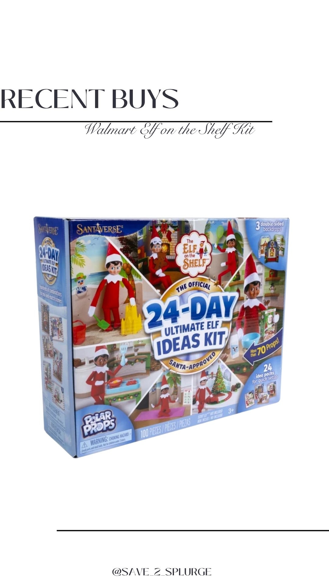 Recent Buys:

Walmart 24 Day Elf on the Shelf Kit.

#LTKKids #LTKFamily #LTKSeasonal